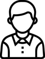 A man with a tie on his head icon vector