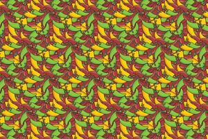 Illustration of red yellow and green chilli background. vector
