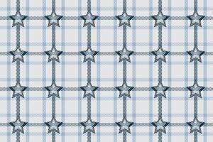 Illustration, Abstract pattern of sweater weaving style with soft blue color tone and navy star background. vector