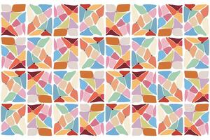 Abstract of the multicolor flowers in square shape on white background. vector