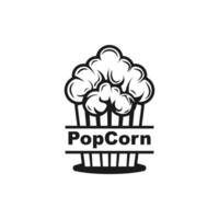 popcorn logo with simple design vector