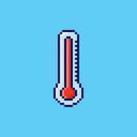 Pixel art Thermometer game asset design vector