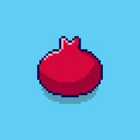 Pixel art Pomegranate game asset design vector