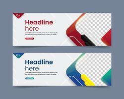 Gradient modern banner design template vector