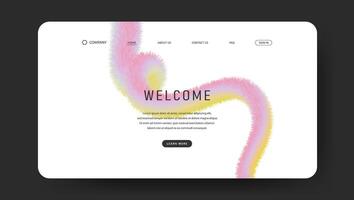 futuristic background for landing page with 3d gradient shape, fluid geometric minimalistic shapes, website template vector