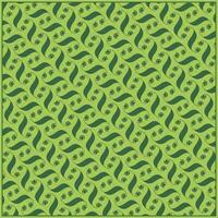 unique diagonal floral ornaments pattern with monochrome leaf green style vector