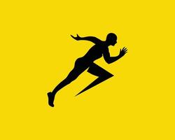 Simple run and energy Logo vector