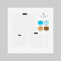 Moodboard template design vector