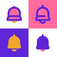 Notification Icon for mobile application or website user interface with 4 variant style color vector