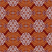 White and orange pixel fabric patterns vector