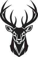 Deer Silhouette on White Background vector