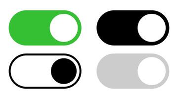 Toggle switch icons in various states vector