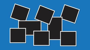 A set of picture frames to add visual interest to your collages vector