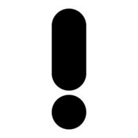 A black and white image of a black and white exclamation mark vector