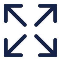 A blue arrow pointing to the left and right vector
