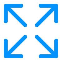A blue arrow pointing to the left and right vector