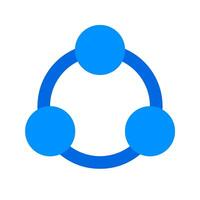 The link icon is shown with three circles vector