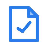 A blue check mark on a white background vector
