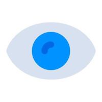 A blue eye with a white circle in the center vector