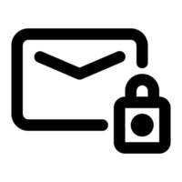 An email and a padlock icon vector