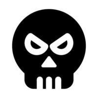 A skull with an angry face on it vector