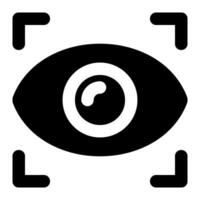 An eye icon on a white background vector