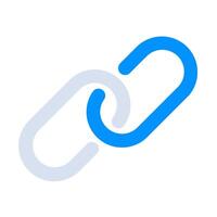 A blue link with a white background vector