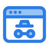 A blue icon with a car and a bicycle vector