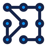 The icon for the blockchain network vector