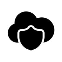 Cloud security icon illustration vector
