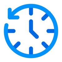 A clock with a arrow pointing to the right vector