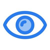 An eye icon on a white background vector