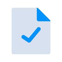 A blue check mark on a white background vector