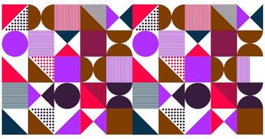 geometric Bauhaus seamless pattern for wrapping paper, background, and wallpaper. modern, contemporary abstract design. vector