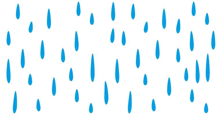 Raindrop flat icon design. Isolated on white background.