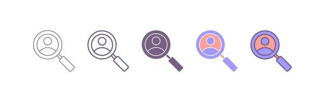 magnifying glass . Magnifier icon. Magnification symbol design vector