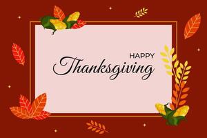 simple thanksgiving template vector