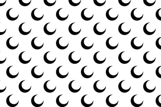 creciente Luna modelo . modelo con negro creciente Luna . creciente Luna antecedentes . ilustración vector