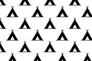 Tent pattern on white background . Camping tent background . illustration vector