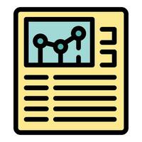 Marketing report showing growing statistics with line chart vector