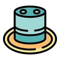 Modern smart speaker with voice assistant listening for commands vector