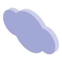 Light purple cloud floating in the sky in isometric view vector
