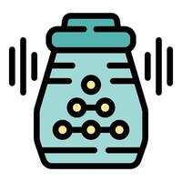 Smart speaker voice assistant listening for commands icon vector