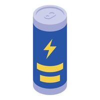Blue energy drink can providing refreshment and boosting energy levels vector