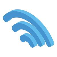Wifi signal strength indicator showing three bars representing good connection vector