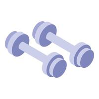 Two dumbbells for bodybuilding training representing healthy lifestyle vector