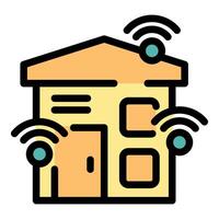 Smart home automation system controlling house devices remotely vector