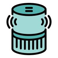 Smart voice assistant listening for commands icon vector