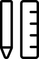 A ruler and pencil icon on a white background vector
