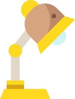 A lamp with a yellow base and a yellow bulb vector